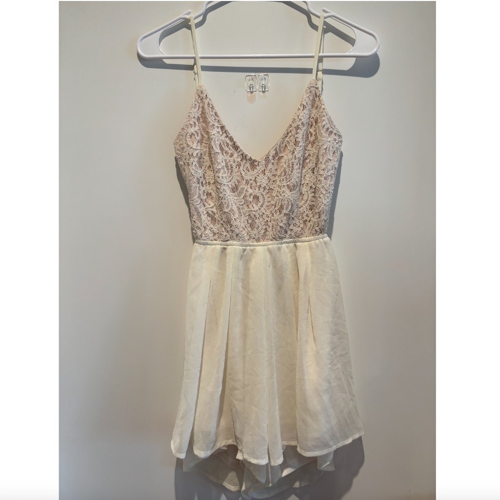 Windsor White Lace Romper